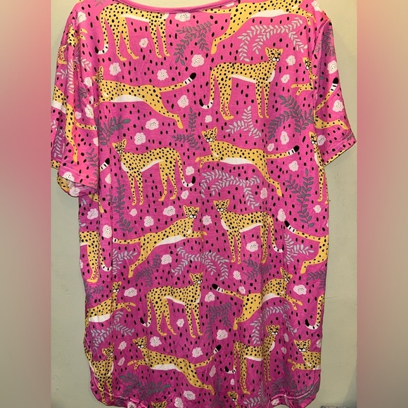 NWTS Pink Leopard Party Matching Pajama Set made by MarleyLilly. Women’s size XL - Picture 4 of 10